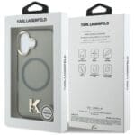 Karl Lagerfeld IML K Head Logo MagSafe Black Kryt iPhone 17