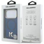 Karl Lagerfeld IML K Head Logo MagSafe Blue Kryt iPhone 17 Pro