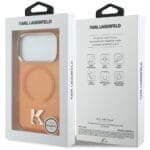 Karl Lagerfeld IML K Head Logo MagSafe Orange Kryt iPhone 17 Pro Max
