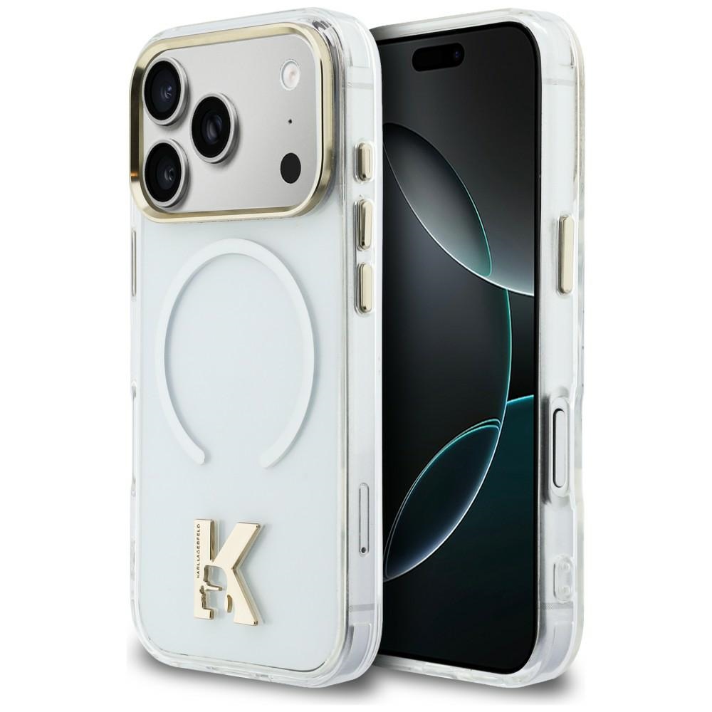 Karl Lagerfeld IML K Head Logo MagSafe Transparent Kryt iPhone 17 Pro Max