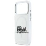 Karl Lagerfeld IML Karl & Choupette Peekaboo Logo MagSafe White Kryt iPhone 17 Pro