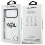 Karl Lagerfeld IML Karl Sketch Logo MagSafe Clear Kryt iPhone 17 Pro Max