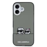 Karl Lagerfeld IML K&CH Heads Logo MagSafe Black Kryt iPhone 17