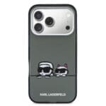 Karl Lagerfeld IML K&CH Heads Logo MagSafe Black Kryt iPhone 17 Pro