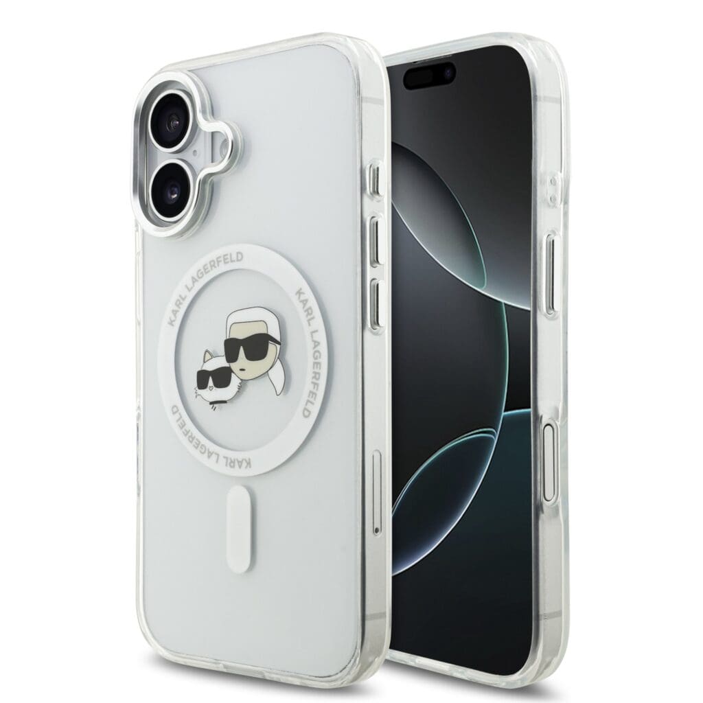 Karl Lagerfeld IML K&CH Heads Metal Frame MagSafe Transparent Kryt iPhone 17
