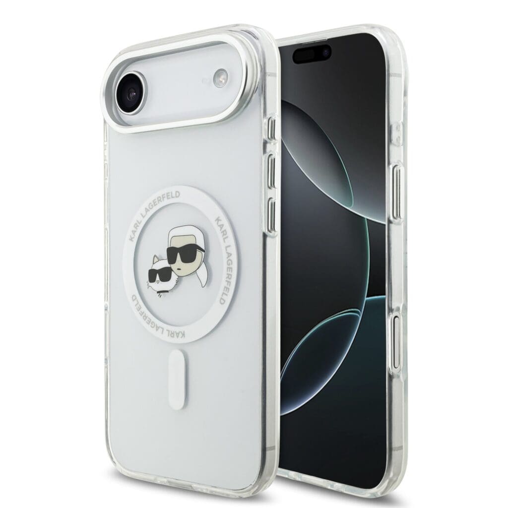 Karl Lagerfeld IML K&CH Heads Metal Frame MagSafe Transparent Kryt iPhone 17 Air