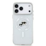 Karl Lagerfeld IML K&CH Heads Metal Frame MagSafe Transparent Kryt iPhone 17 Pro Max