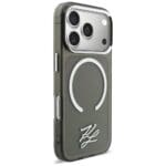 Karl Lagerfeld IML KL Script Logo MagSafe Black Kryt iPhone 17 Pro