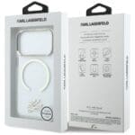 Karl Lagerfeld IML KL Script Logo MagSafe Transparent Kryt iPhone 17 Pro