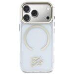 Karl Lagerfeld IML KL Script Logo MagSafe Transparent Kryt iPhone 17 Pro Max
