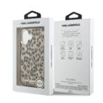 Karl Lagerfeld IML Leopard MagSafe Brown Kryt iPhone 17