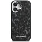 Karl Lagerfeld IML Leopard Pattern MagSafe Black Kryt iPhone 16
