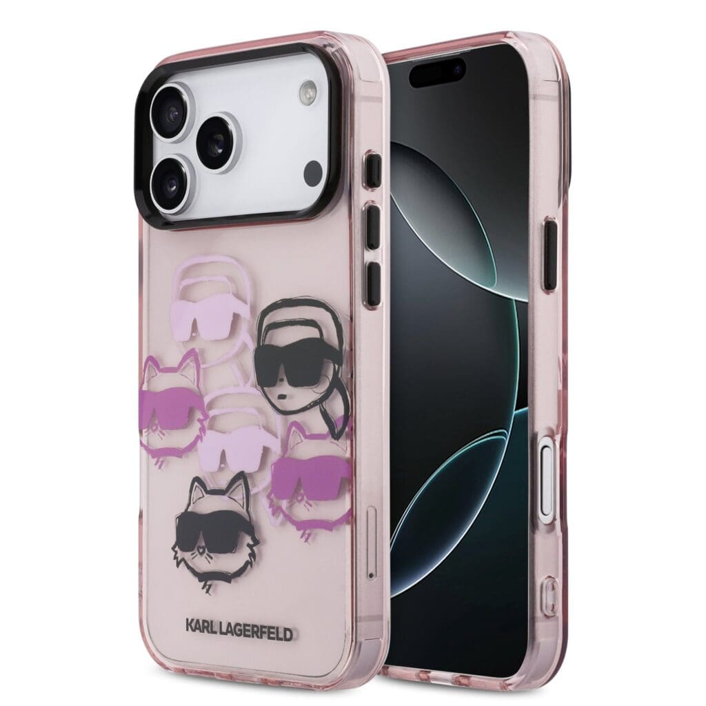 Karl Lagerfeld IML Multi K&CH Heads Pink Kryt iPhone 17 Pro Max