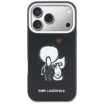 Karl Lagerfeld Karl & Choupette Back Logo MagSafe Black Kryt iPhone 17 Pro
