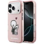 Karl Lagerfeld Karl & Choupette Back MagSafe Pink Kryt iPhone 17 Pro