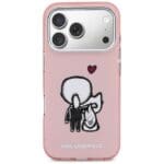 Karl Lagerfeld Karl & Choupette Back MagSafe Pink Kryt iPhone 17 Pro