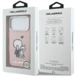 Karl Lagerfeld Karl & Choupette Back MagSafe Pink Kryt iPhone 17 Pro