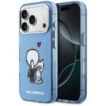 Karl Lagerfeld Karl & Choupette Back MagSafe Sky Blue Kryt iPhone 17 Pro