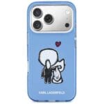 Karl Lagerfeld Karl & Choupette Back MagSafe Sky Blue Kryt iPhone 17 Pro
