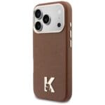 Karl Lagerfeld Karl Head Logo MagSafe Brown Kryt iPhone 17 Pro
