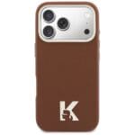 Karl Lagerfeld Karl Head Logo MagSafe Brown Kryt iPhone 17 Pro