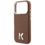 Karl Lagerfeld Karl Head Logo MagSafe Brown Kryt iPhone 17 Pro