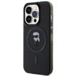 Karl Lagerfeld KLHMP14LHFCKNOK Black Hardcase IML Ikonik MagSafe Kryt iPhone 14 Pro