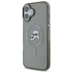 Karl Lagerfeld KLHMP16MHLSKCK Black Hardcase IML Metal Karl&Choupette Head Kryt iPhone 16 Plus