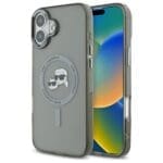 Karl Lagerfeld KLHMP16MHLSKCK Black Hardcase IML Metal Karl&Choupette Head Kryt iPhone 16 Plus