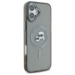 Karl Lagerfeld KLHMP16MHLSKCK Black Hardcase IML Metal Karl&Choupette Head Kryt iPhone 16 Plus