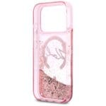 Karl Lagerfeld Liquid Glitter Karl Script Logo MagSafe Pink Kryt iPhone 17 Pro
