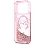 Karl Lagerfeld Liquid Glitter Karl Script Logo MagSafe Pink Kryt iPhone 17 Pro Max