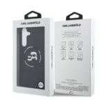 Karl Lagerfeld Liquid Silicone K&CH Heads MagSafe Black Kryt Samsung Galaxy S25 Fe