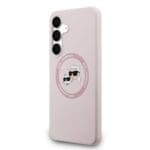 Karl Lagerfeld Liquid Silicone K&CH Heads MagSafe Pink Kryt Samsung Galaxy S25 Fe