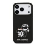 Karl Lagerfeld Liquid Silicone K&CH Sketch MagSafe Black Kryt iPhone 17 Pro