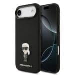 Karl Lagerfeld Liquid Silicone Metal Ikonik Black Kryt iPhone 17 Air