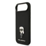 Karl Lagerfeld Liquid Silicone Metal Ikonik Black Kryt iPhone 17 Air