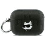 Karl Lagerfeld Monogram Choupette Head Black Kryt AirPods Pro