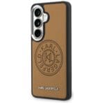Karl Lagerfeld Perforated KL MagSafe Brown Kryt Samsung Galaxy S26