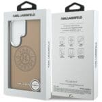 Karl Lagerfeld Perforated KL MagSafe Brown Kryt Samsung Galaxy S26 Ultra