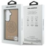 Karl Lagerfeld Perforated KL MagSafe Plus Brown Kryt Samsung Galaxy S26