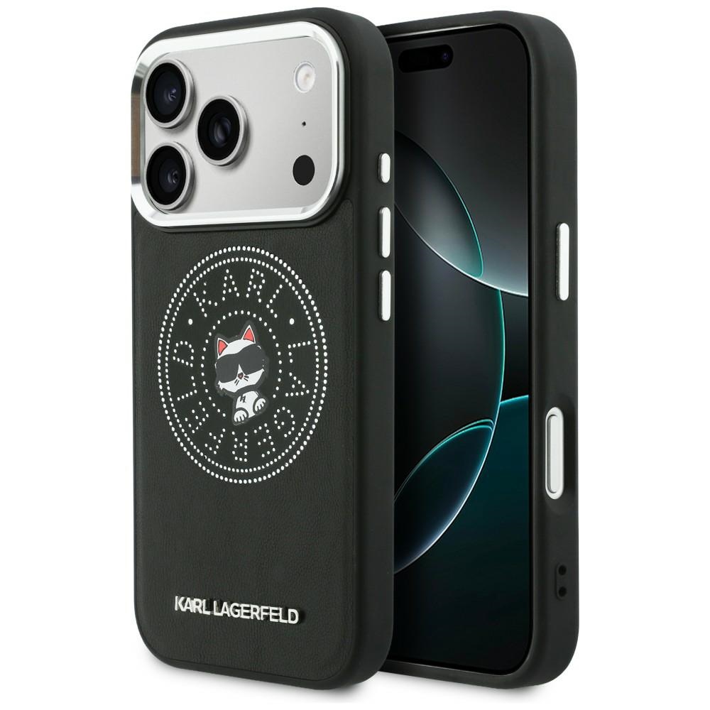 Karl Lagerfeld Point & Choupette Sketch MagSafe Black Kryt iPhone 17 Pro Max
