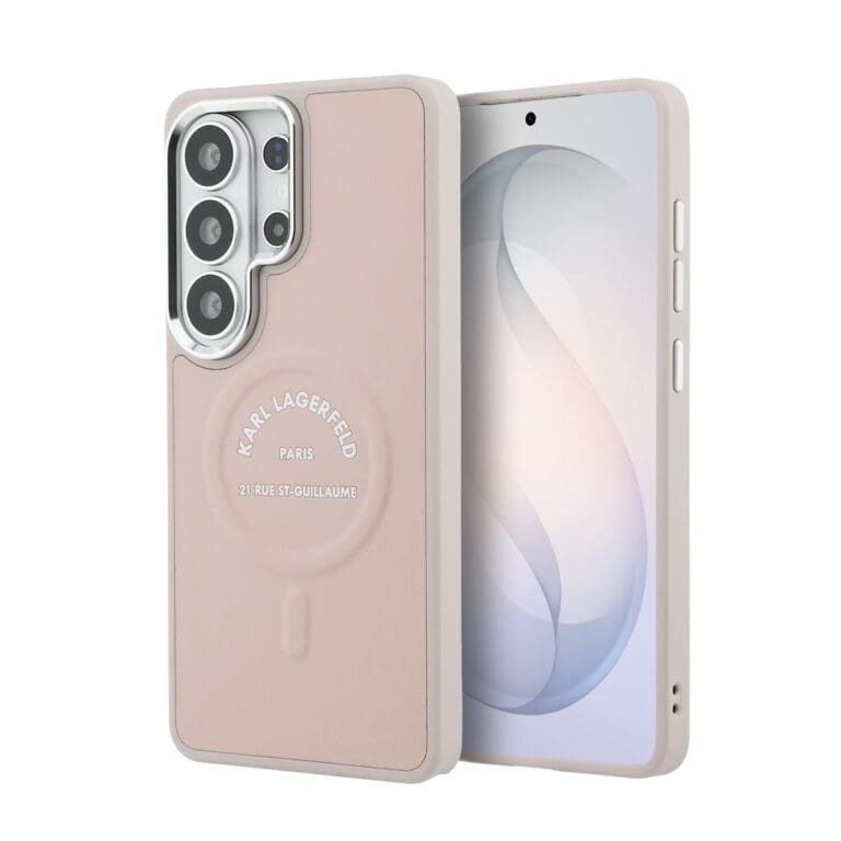 Karl Lagerfeld PU RSG Logo Magnetic Pink Kryt Samsung Galaxy S26 Ultra