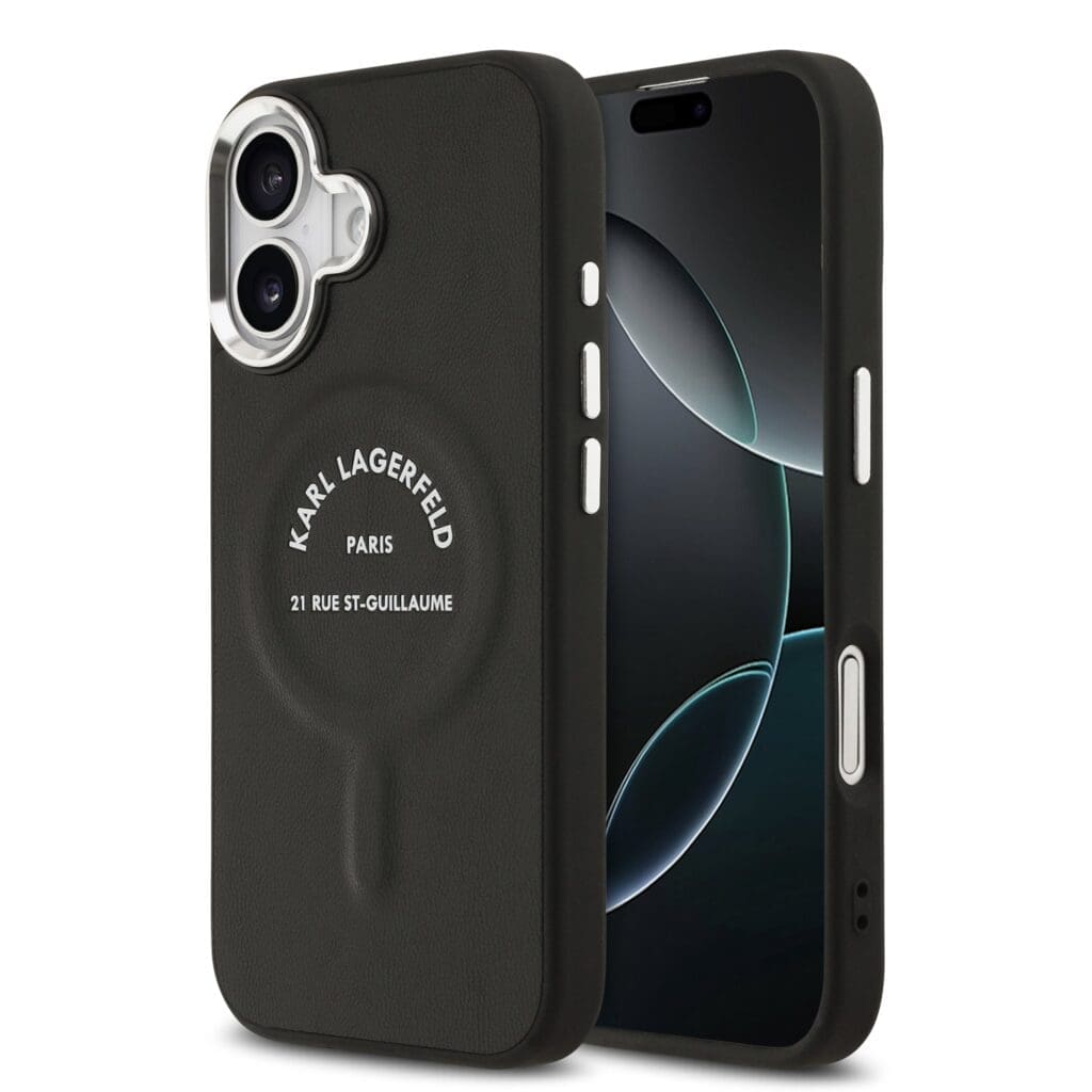 Karl Lagerfeld PU RSG Logo MagSafe Black Kryt iPhone 17
