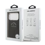 Karl Lagerfeld PU RSG Logo MagSafe Black Kryt iPhone 17 Pro