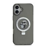 Karl Lagerfeld Ringstand Karl and Choupette MagSafe Black Kryt iPhone 16