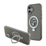 Karl Lagerfeld Ringstand Karl and Choupette MagSafe Black Kryt iPhone 16