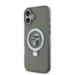 Karl Lagerfeld Ringstand Karl and Choupette MagSafe Black Kryt iPhone 16