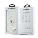 Karl Lagerfeld Ringstand Karl and Choupette MagSafe White Kryt iPhone 16 Plus
