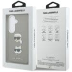 Karl Lagerfeld Saffiano Double Heads Metal Silver Kryt Samsung Galaxy S26